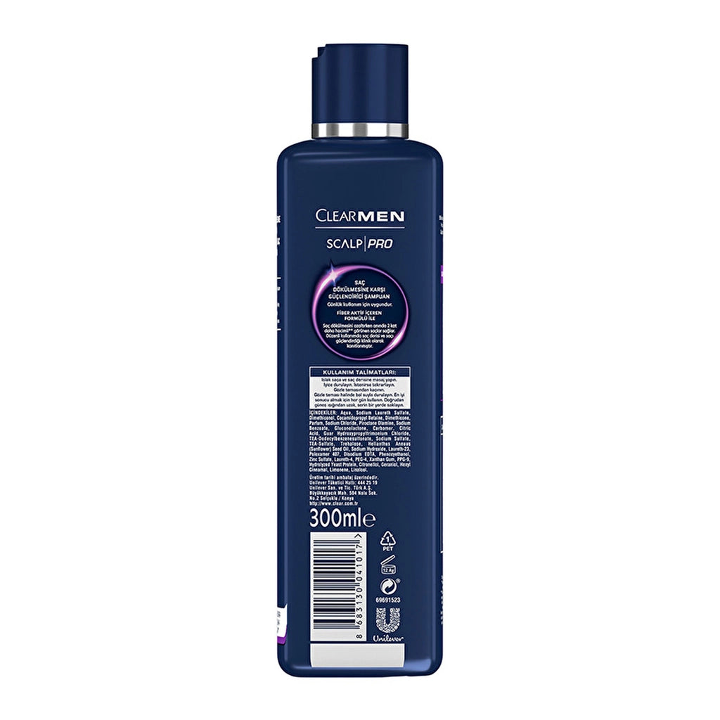 Clear Men Scalp Pro Strengthening Shampoo Effective Against Hair Loss and Dandruff 300 ml