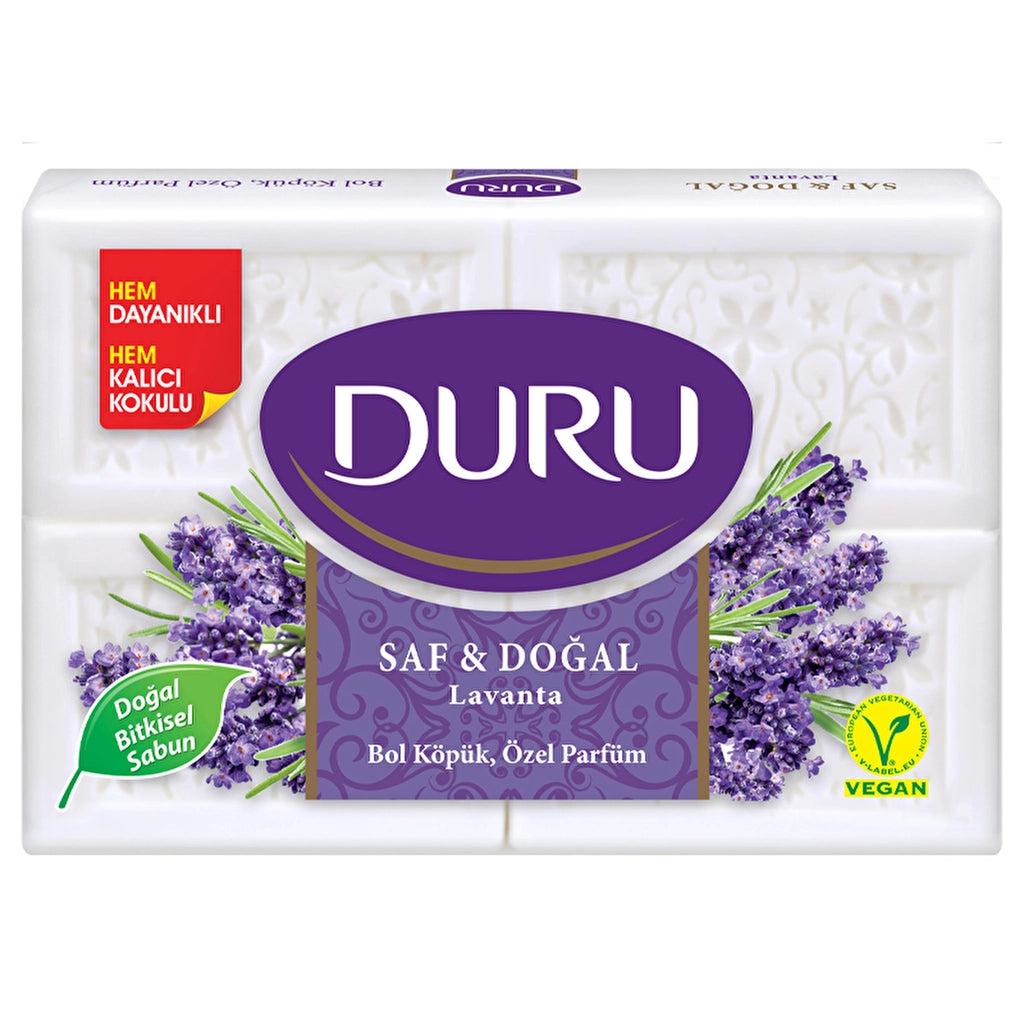 Duru Pure &amp; Natural Lavender Soap Bar 150 gr x 4