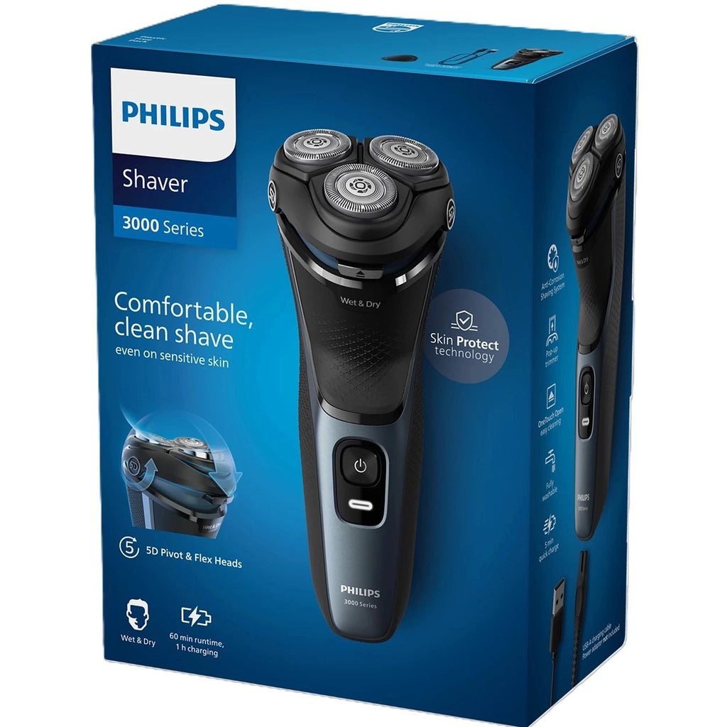 Philips Shaver 3000 Series Wet and Dry Electric Shaver S3144/00