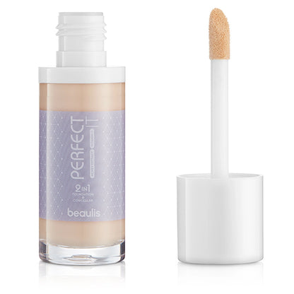 Beaulis Perfect It 2 in 1 Foundation &amp; Concealer 132 Pale Almond