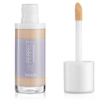 Beaulis Perfect It 2 in 1 Foundation &amp; Concealer 132 Pale Almond