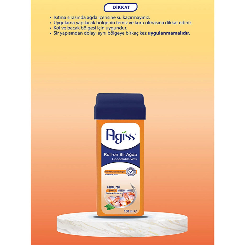 Agiss Roll-On Wax For Normal Skin (Natural) 100 ml