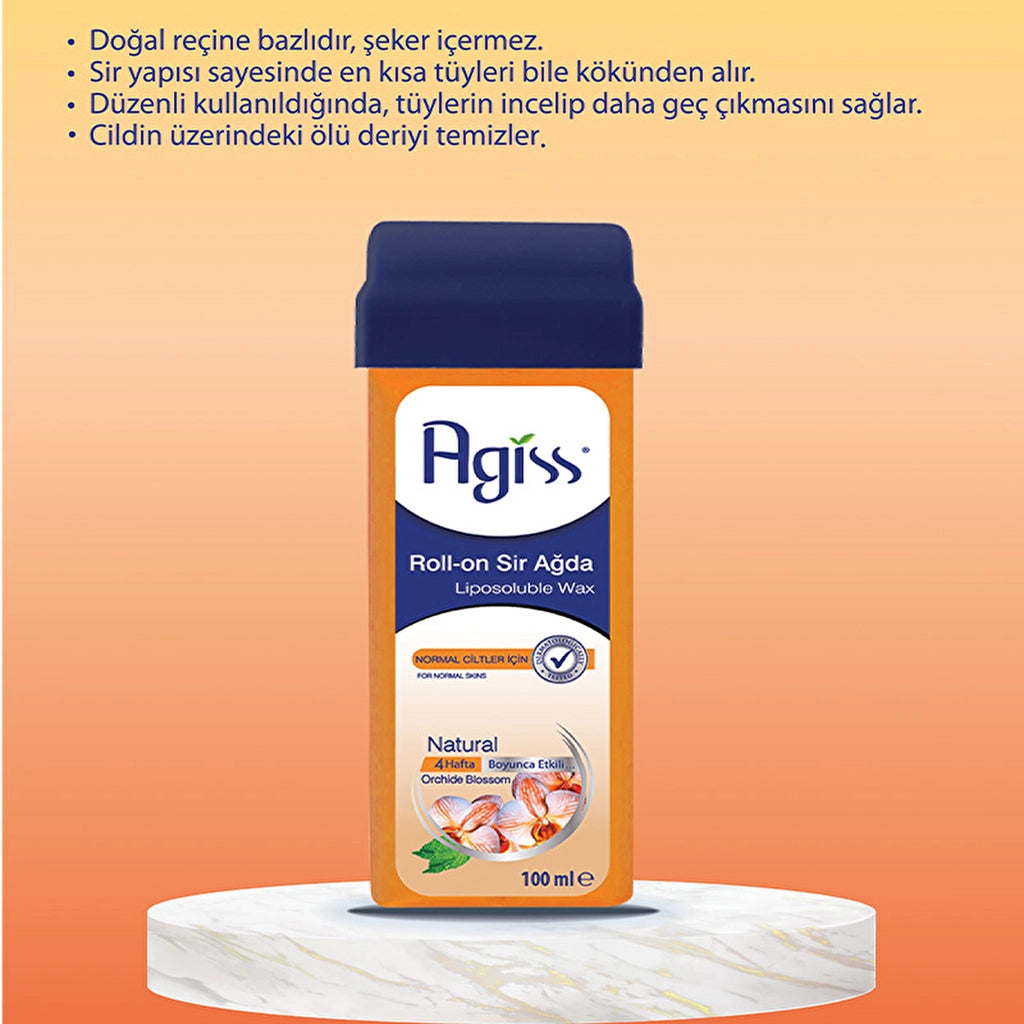 Agiss Roll-On Wax For Normal Skin (Natural) 100 ml