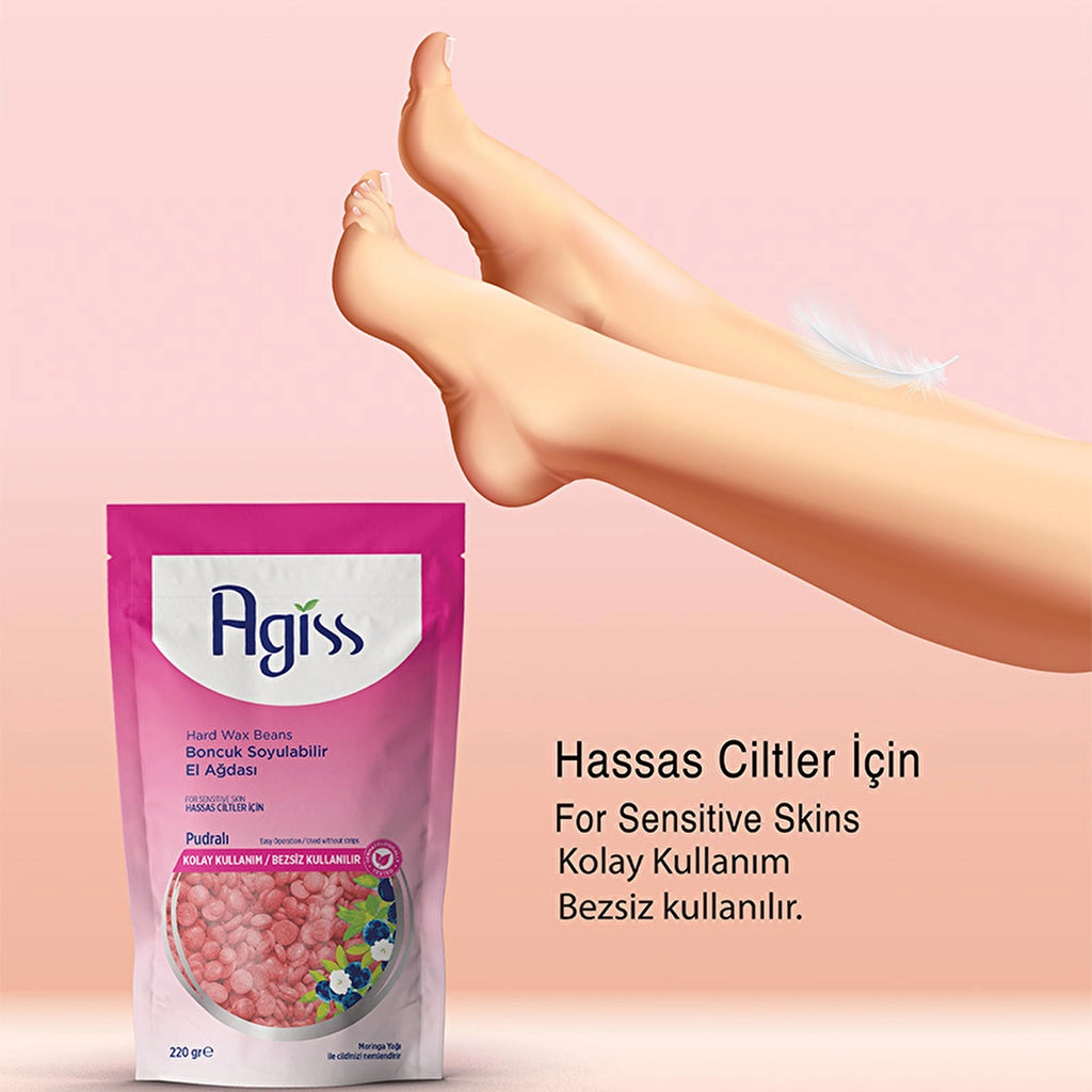 Agiss Beaded Wax For Sensitive Skin (Powdered) 220 gr