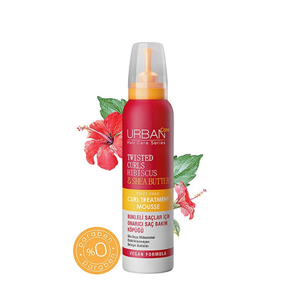 Urban Care Twisted Curls Hibiscus &amp; Shea Butter Repair Hair Care Mousse for Curly Hair 150 ml