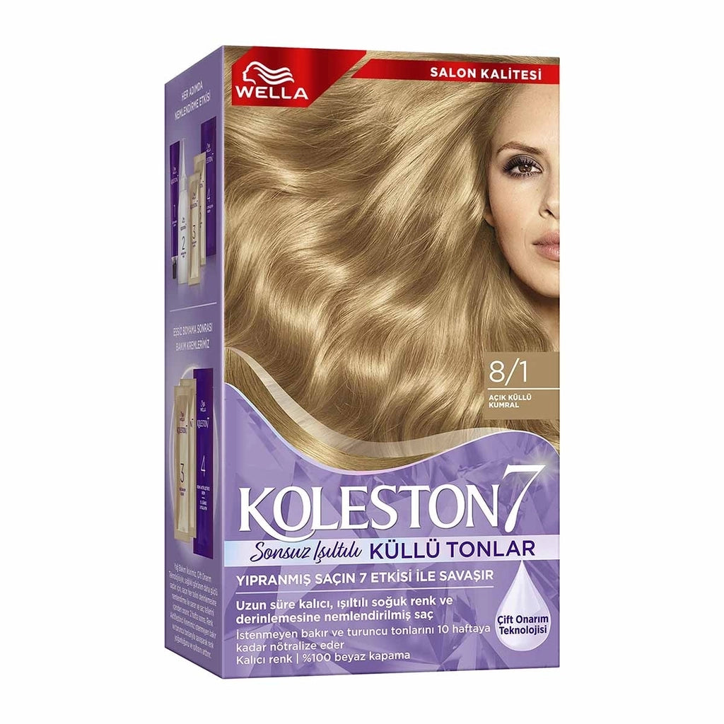 Wella Koleston Supreme Hair Dye 8/1 Light Ashy Auburn (Endless Shimmering Ashy Tones)
