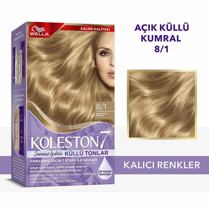 Wella Koleston Supreme Hair Dye 8/1 Light Ashy Auburn (Endless Shimmering Ashy Tones)