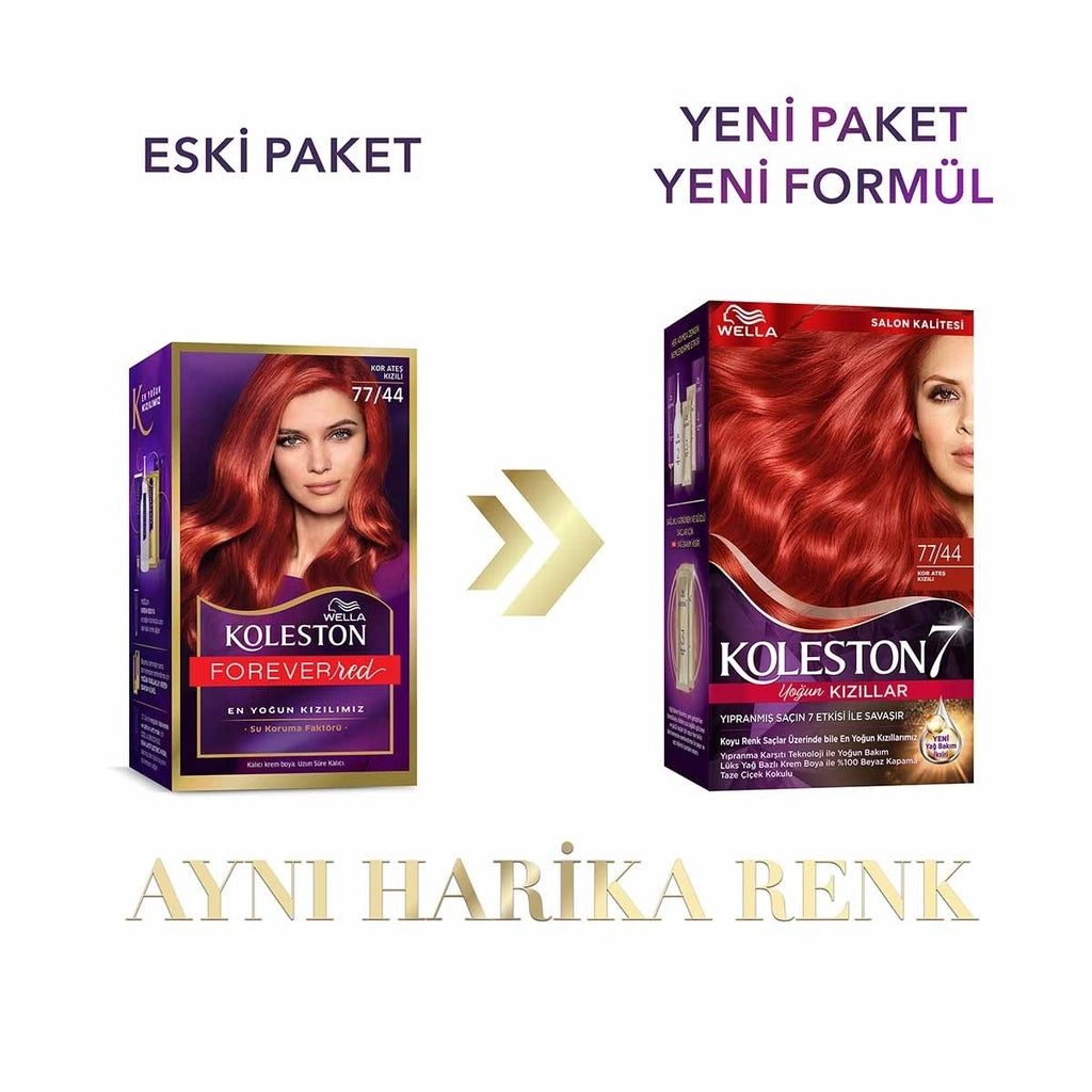 Wella Koleston Supreme Hair Dye 77/44 Ember Fire Red