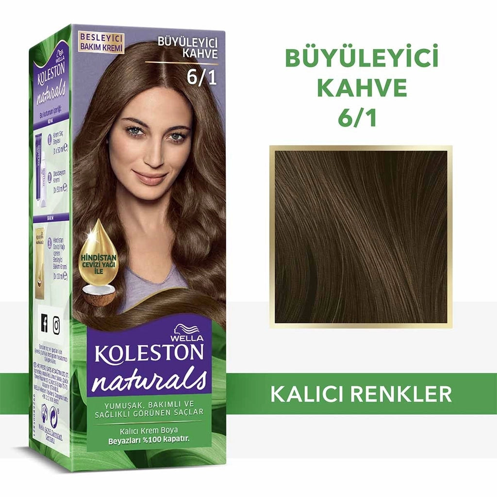 Wella Koleston Naturals Hair Dye 6/1 Fascinating Brown