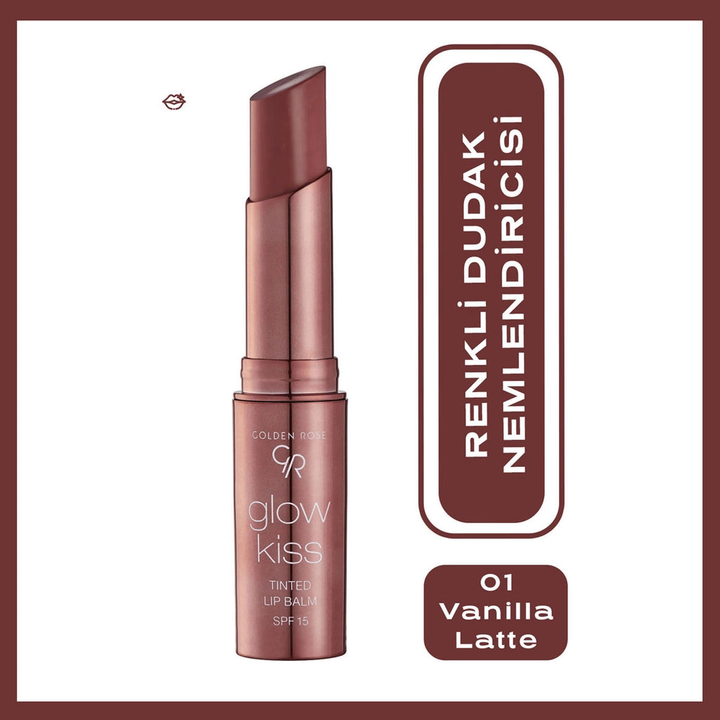 Golden Rose Glow Kiss Tinted Lip Balm Lipstick 03 Berry Pink