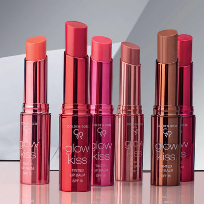 Golden Rose Glow Kiss Tinted Lip Balm Lipstick 03 Berry Pink