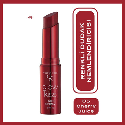 Golden Rose Glow Kiss Tinted Lip Balm Lipstick 03 Berry Pink