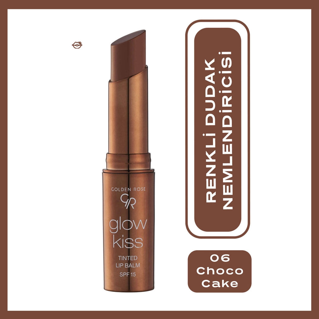 Golden Rose Glow Kiss Tinted Lip Balm Lipstick 03 Berry Pink