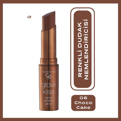 Golden Rose Glow Kiss Tinted Lip Balm Lipstick 03 Berry Pink