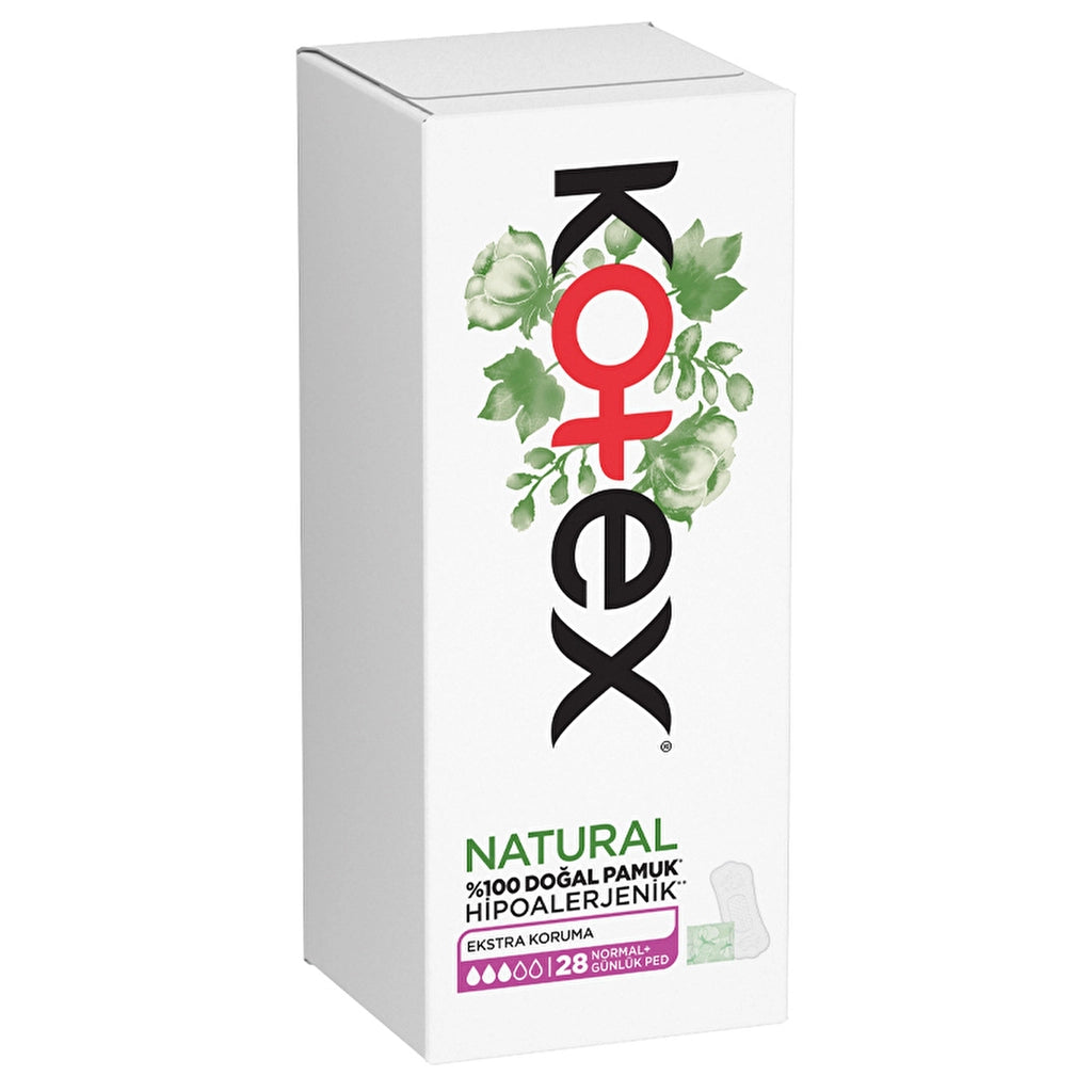 Kotex Natural Normal Daily Pad Extra Protection 28 Pack