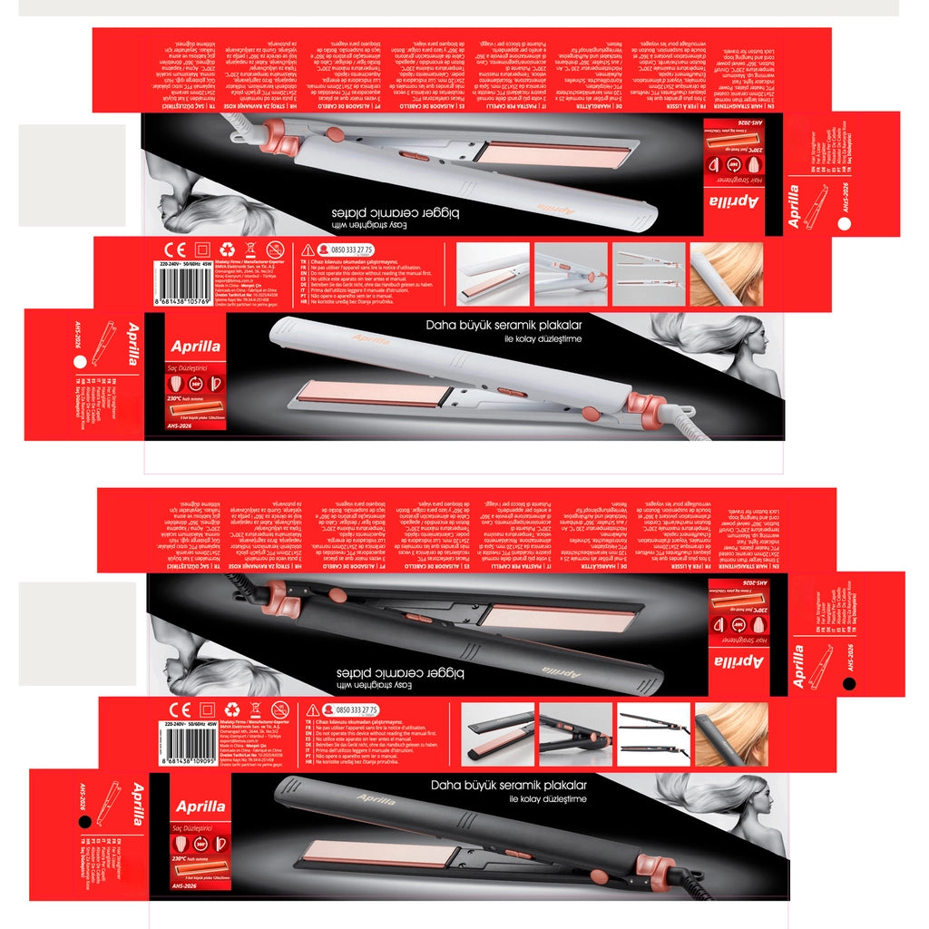 Aprilla Hair Straightener AHS-2026 (Assortment)