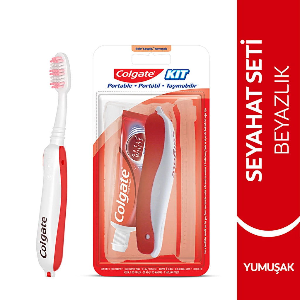 Colgate Optic White Toothpaste 20 ml + Toothbrush (Travel Set)