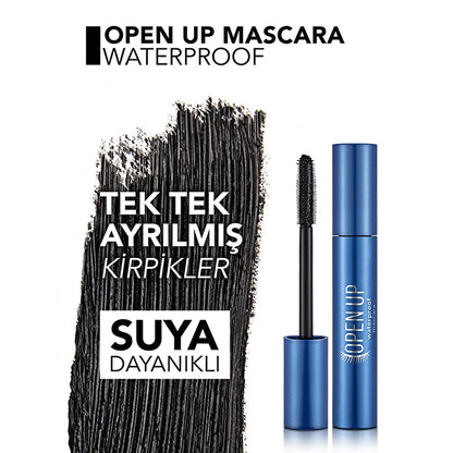 Flormar Open Up Waterproof Mascara Separating Eyelashes One by One Waterproof Mascara 002