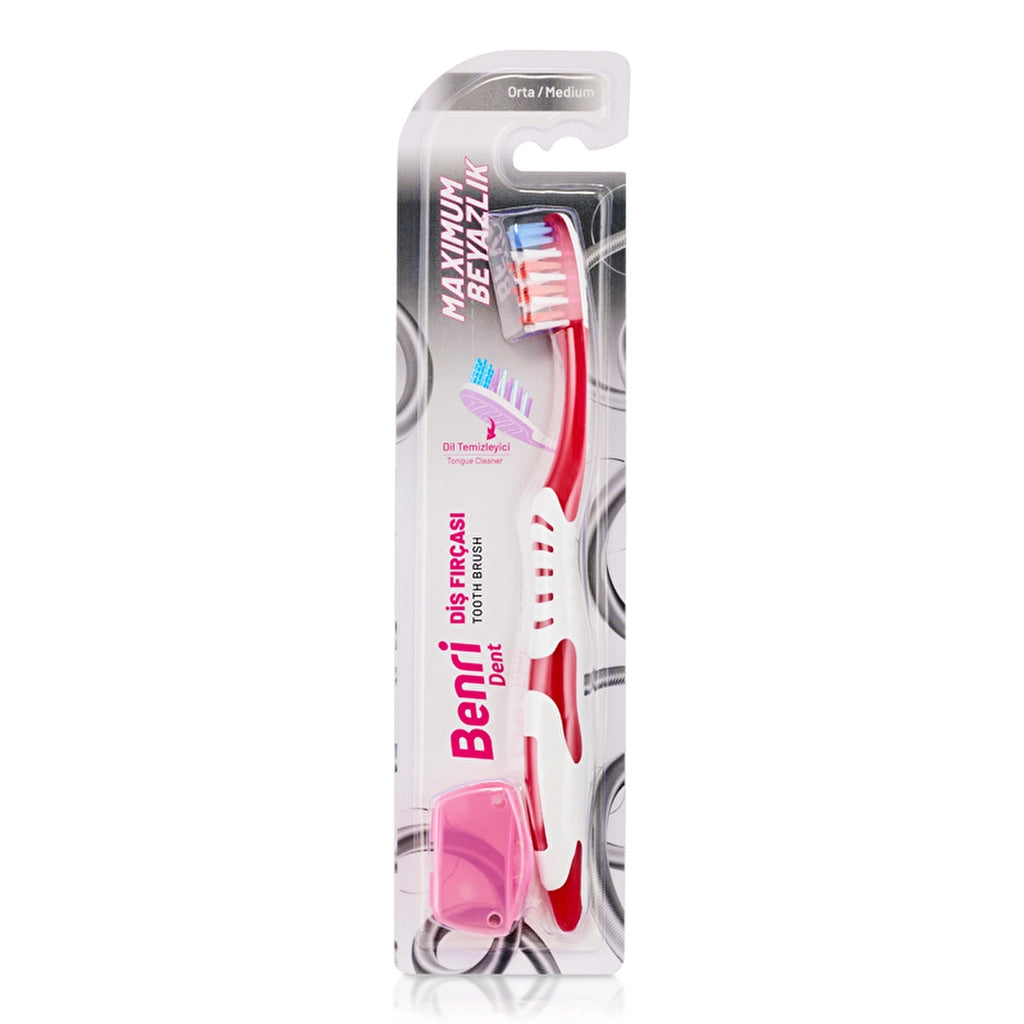 Benri Dent Toothbrush White (Medium)