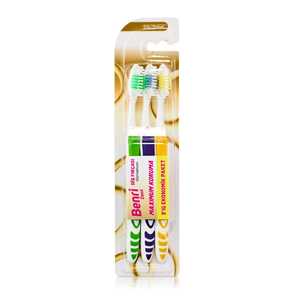 Benri Dent Toothbrush Family Pack of 3
