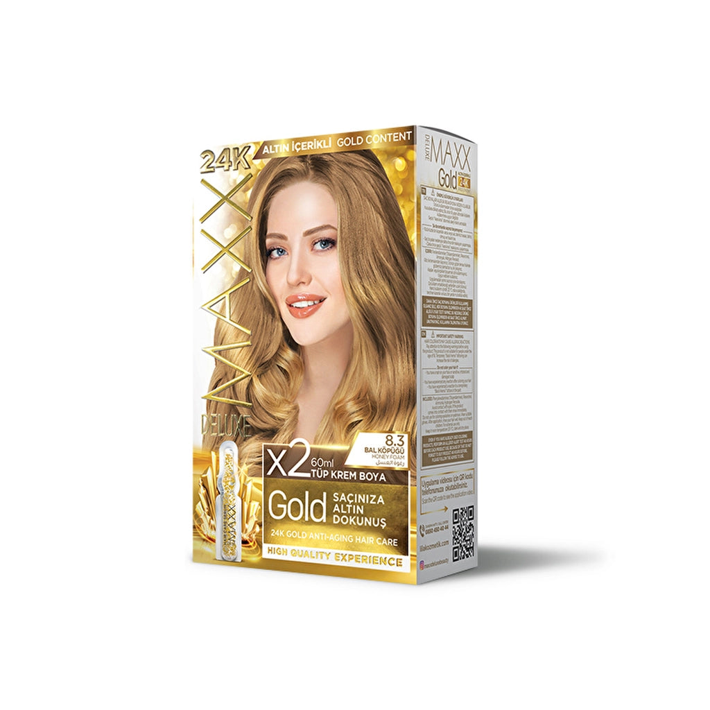 Maxx Deluxe Golden Beauty Hair Dye 8.3 Honey Foam