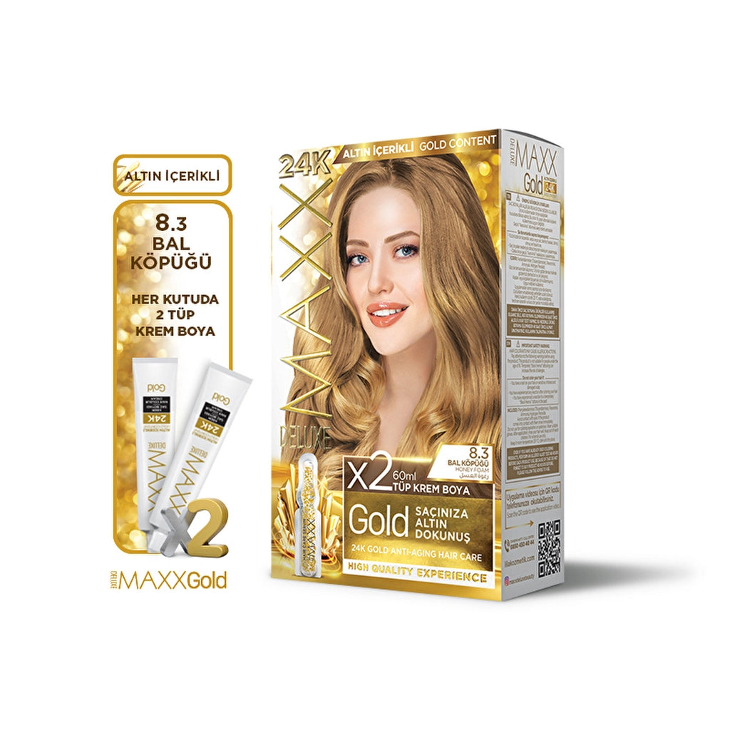 Maxx Deluxe Golden Beauty Hair Dye 8.3 Honey Foam