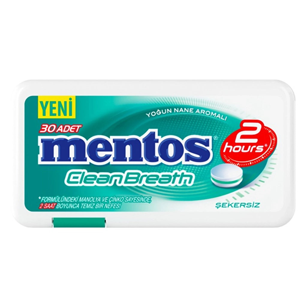 Mentos 2 Hour Clean Breath Intense Mint Freshness 21 gr