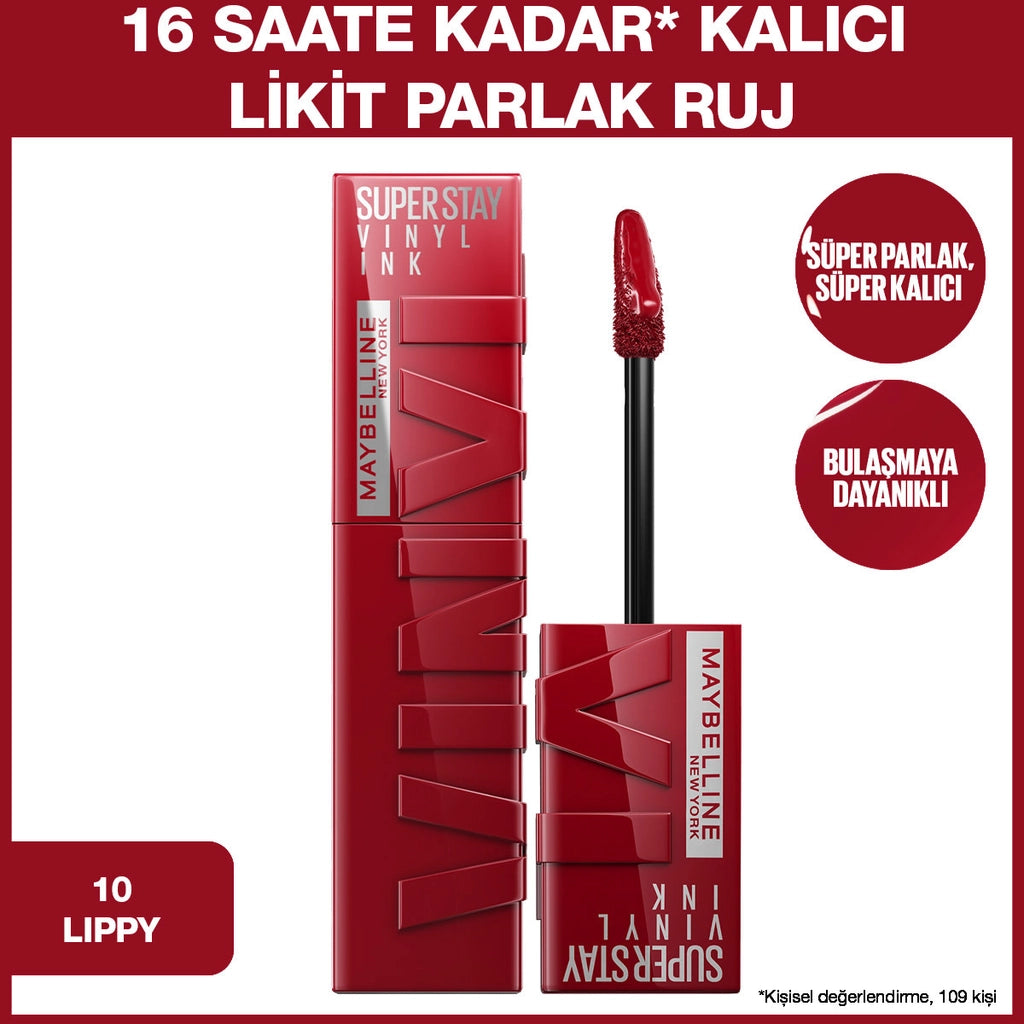 Maybelline New York Super Stay Vinyl Ink Long Lasting Liquid Bright Lipstick 35 Cheeky