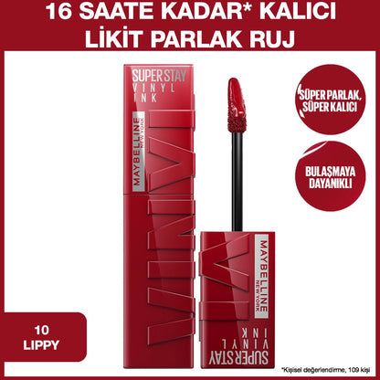 Maybelline New York Super Stay Vinyl Ink Long Lasting Liquid Bright Lipstick 35 Cheeky