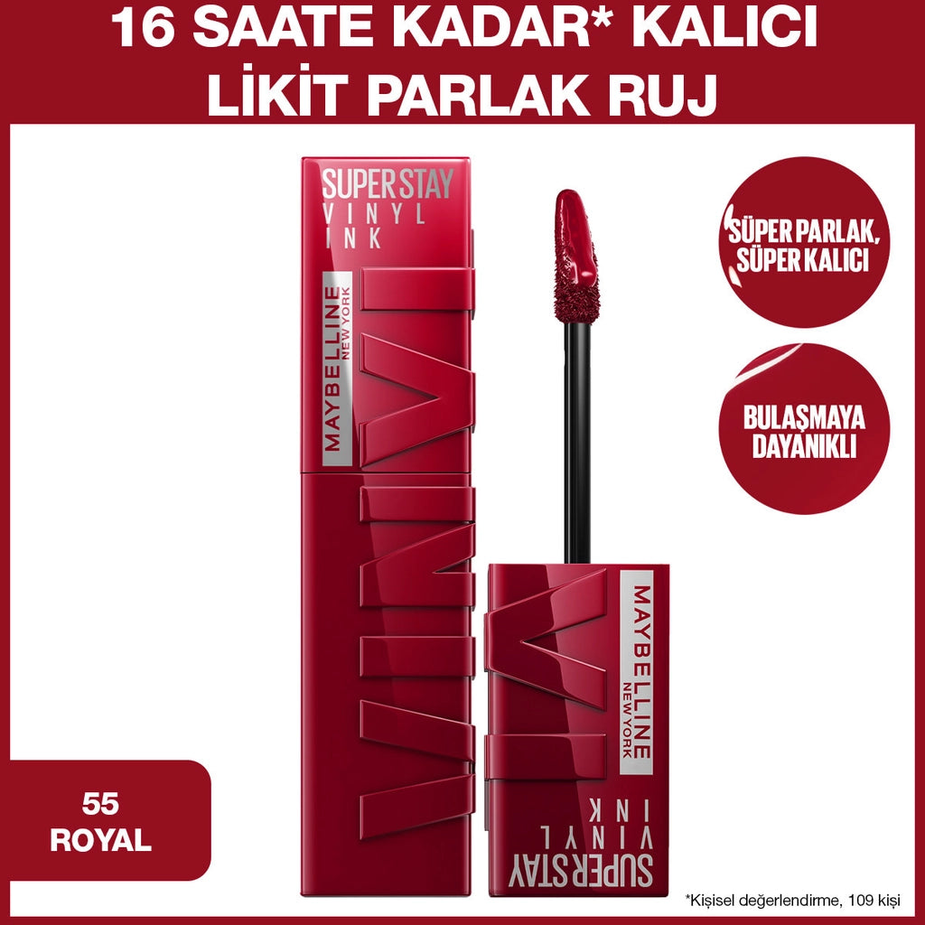 Maybelline New York Super Stay Vinyl Ink Long Lasting Liquid Bright Lipstick 35 Cheeky