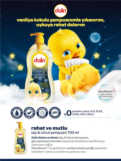 Dalin Comfortable and Happy Hair &amp; Body Shampoo 700 ml