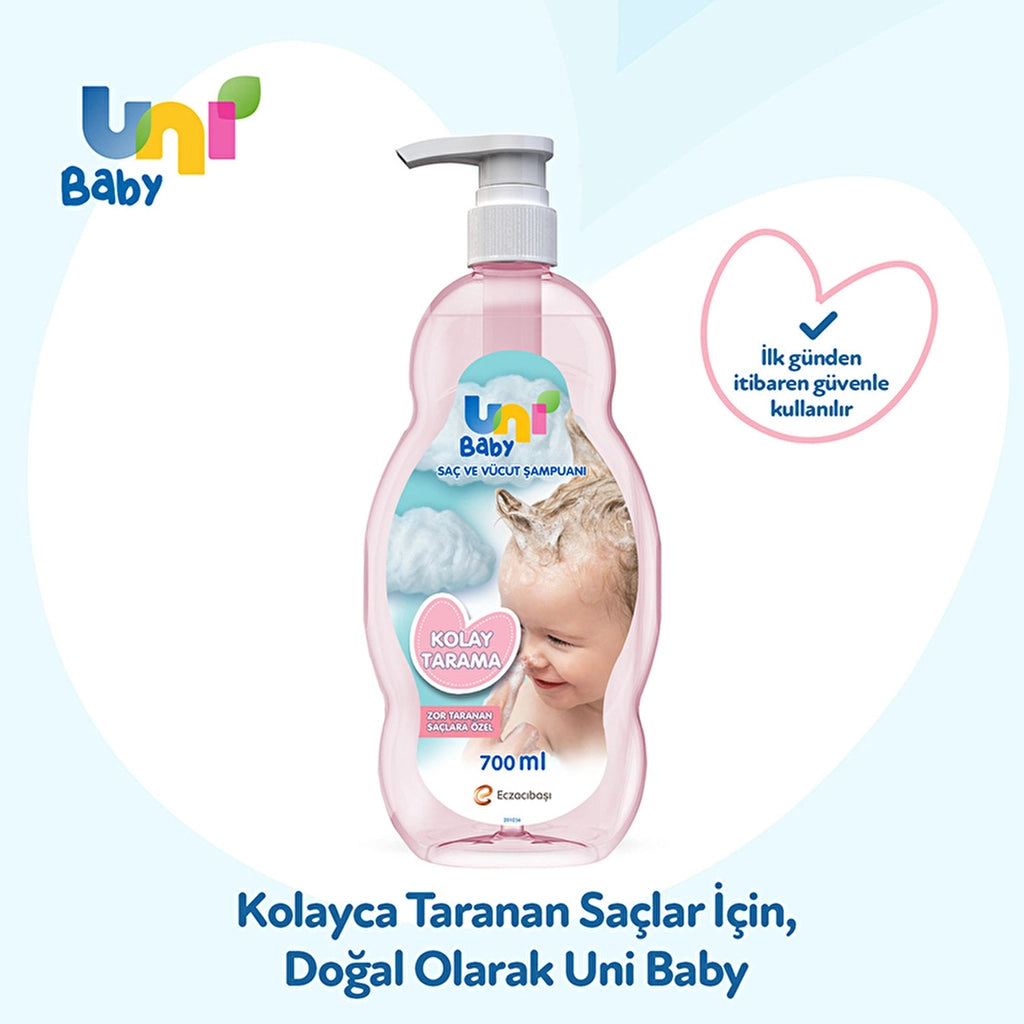 Uni Baby Easy Comb Hair and Body Shampoo 700 ml