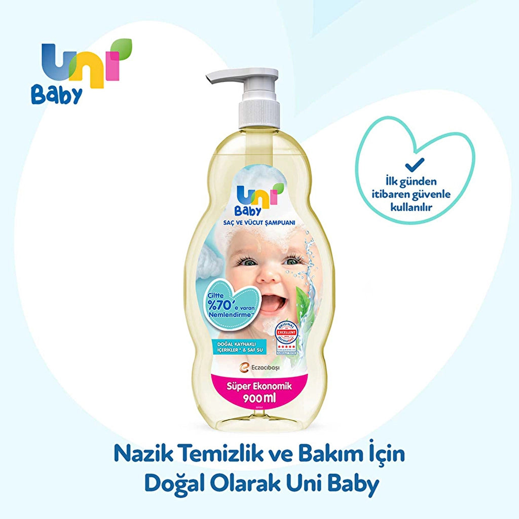 Uni Baby Hair and Body Shampoo 900 ml