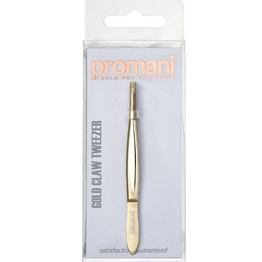 Promani Gold Flat Tip Tweezers