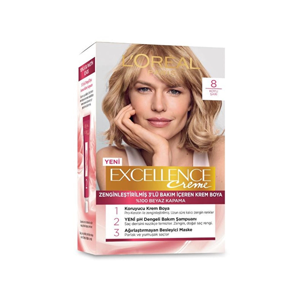 Loreal Paris Excellence Creme Hair Dye - 7.3 Golden Auburn