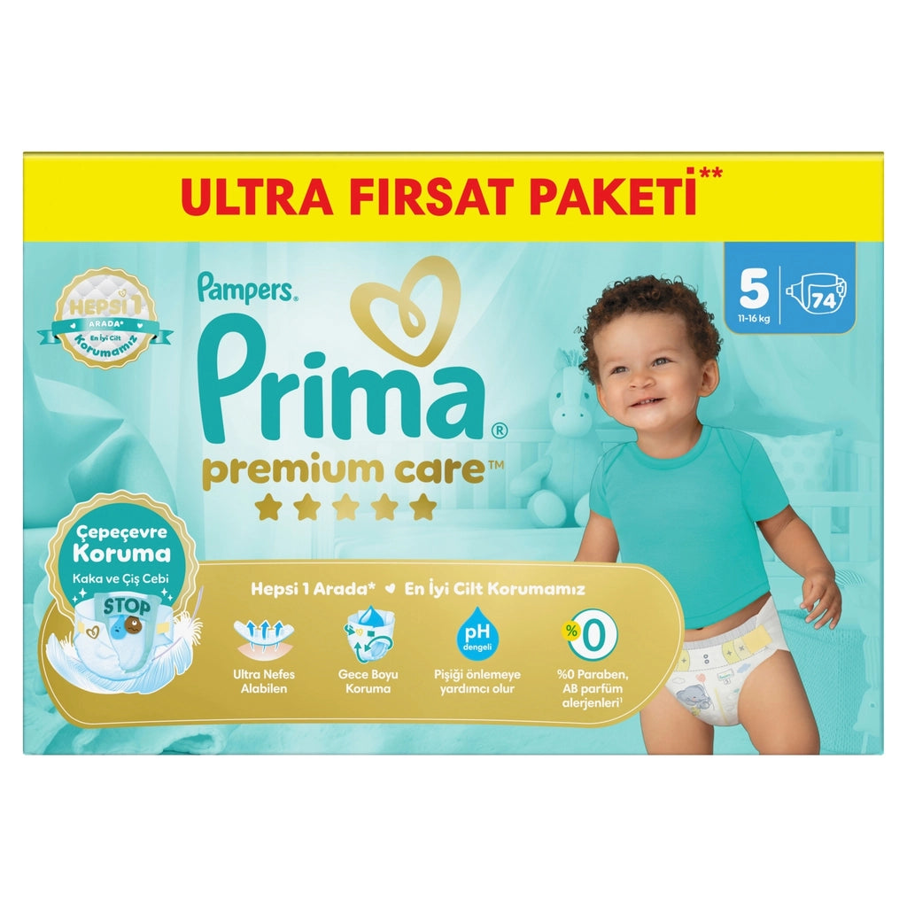 Prima Baby Diapers Premium Care Size 5 74 Pieces Junior Package