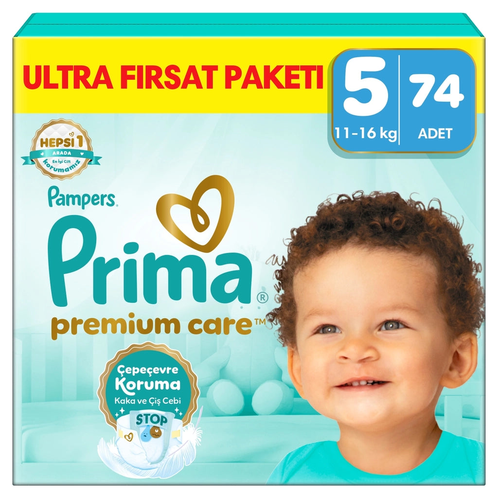 Prima Baby Diapers Premium Care Size 5 74 Pieces Junior Package