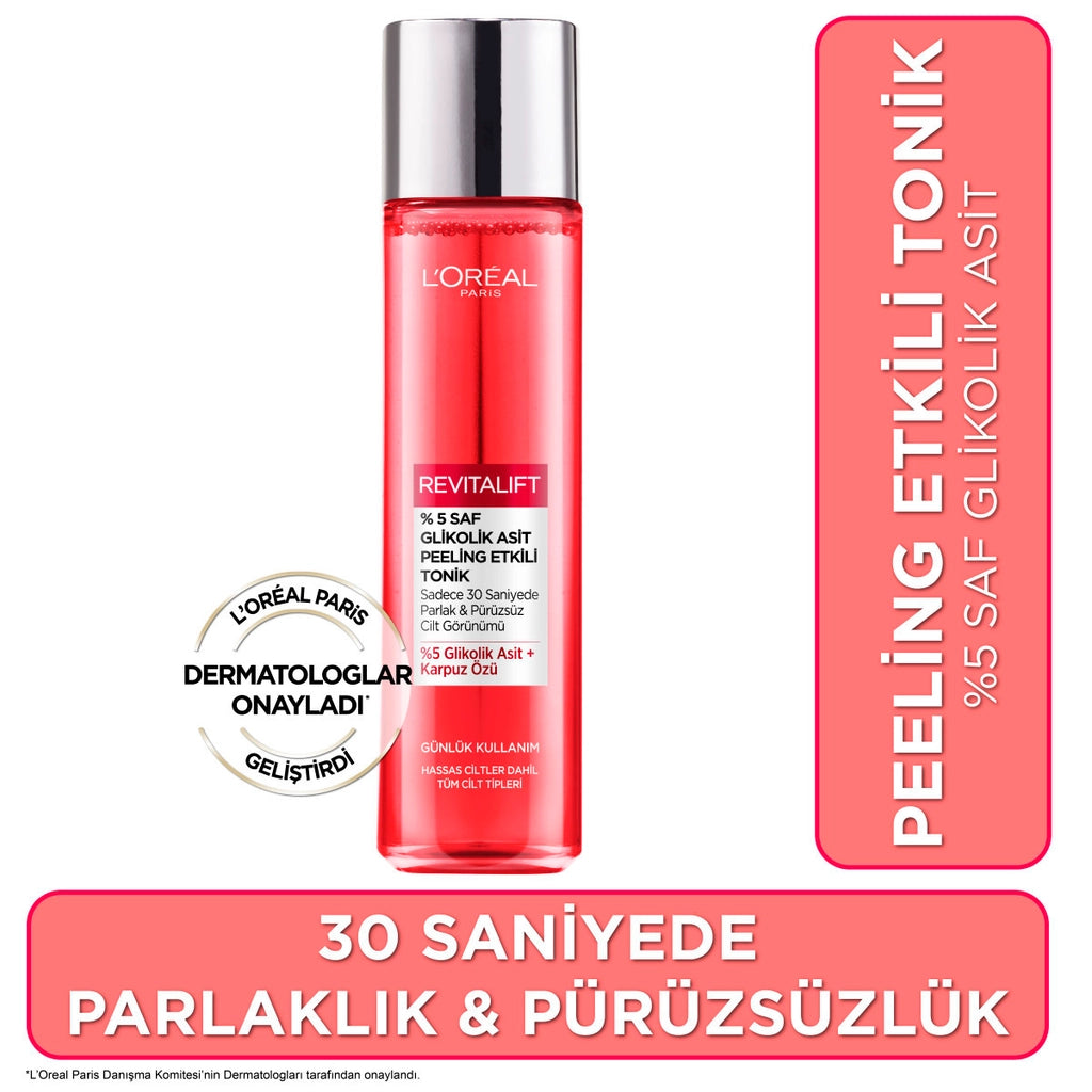 Loreal Paris Revitalift 5% Pure Glycolic Acid Peeling Effect Tonic 180 ml