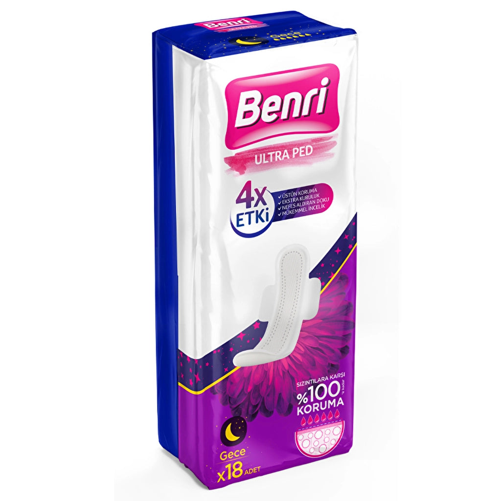 Benri Hygienic Pads Night Multiple 18 Packs