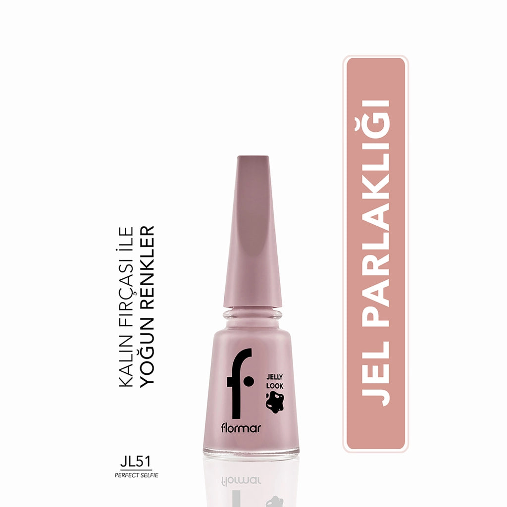 Flormar Jelly Look Intensely Pigmented and Gel Look Nail Polish JL38 Sangria