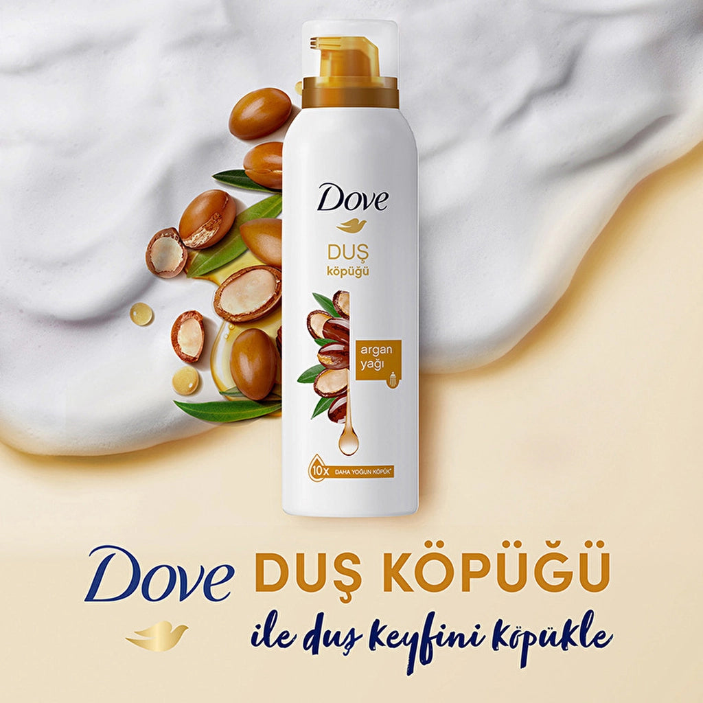 Dove Foam Shower Gel Argan Oil Creamy Formula with 10 Times More Intense Foam 200 ml