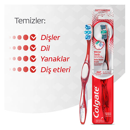 Colgate 360 Advanced Optic White Toothbrush (Medium)