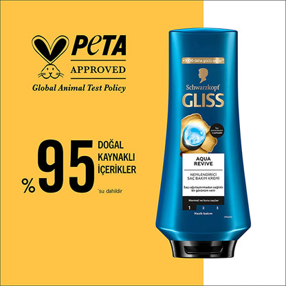 Gliss Aqua Revive Moisturizing Conditioner - with Hyaluron and Seaweed Extract 360 ml