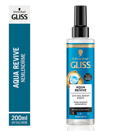 Gliss Aqua Revive Moisturizing Liquid Conditioner - with Hyaluron and Seaweed Extract 200 ml