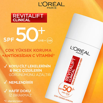 Loreal Paris Revitalift Clinical SPF 50+ Daily High UV Protection Facial Sunscreen 50 ml