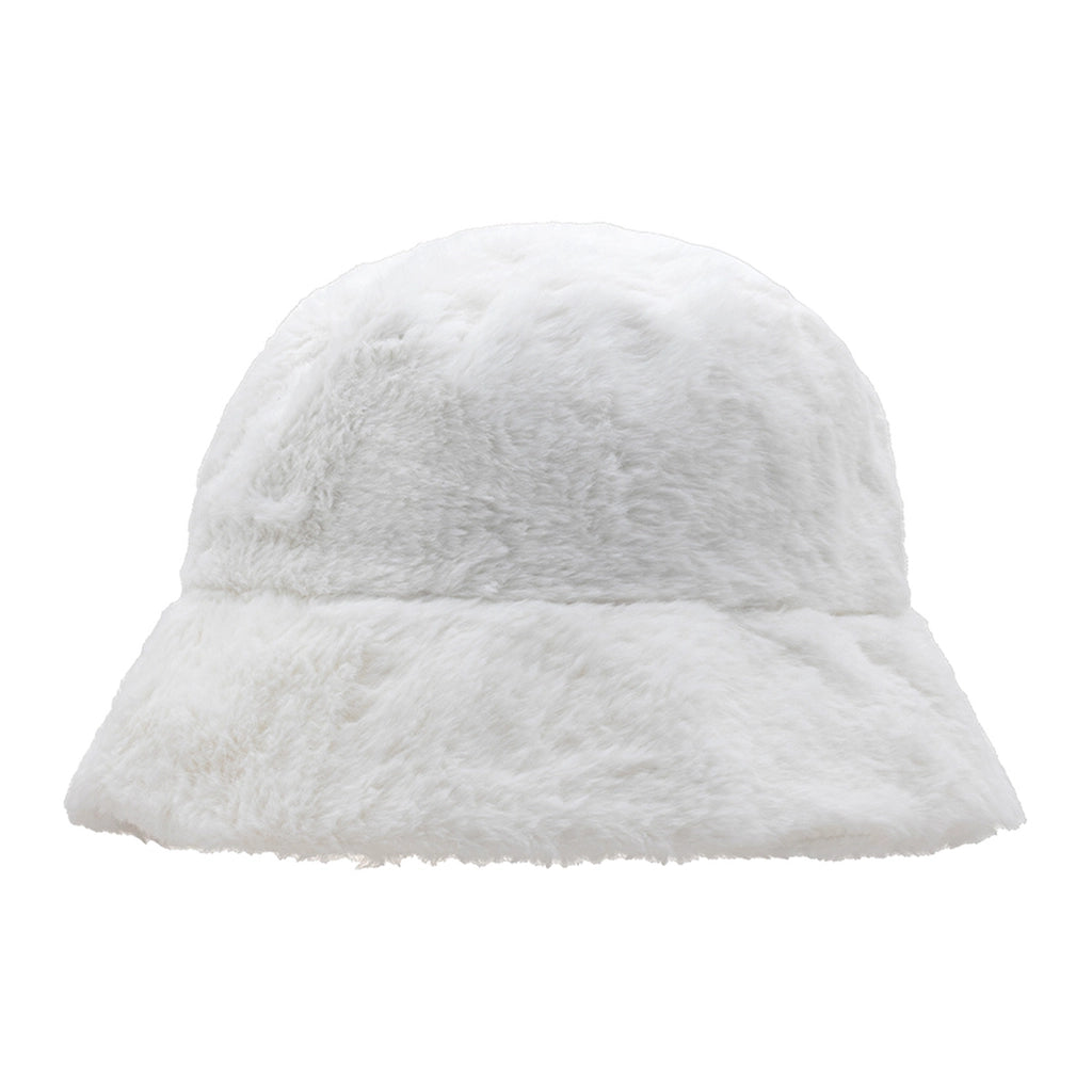 Eklips White Plush Bucket Hat