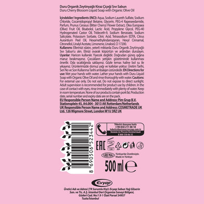 Duru Cherry Blossom Organic Olive Oil Liquid Soap 500 ml