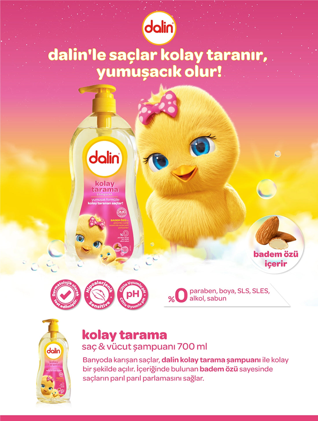 Dalin Easy Comb Baby Shampoo 700 ml