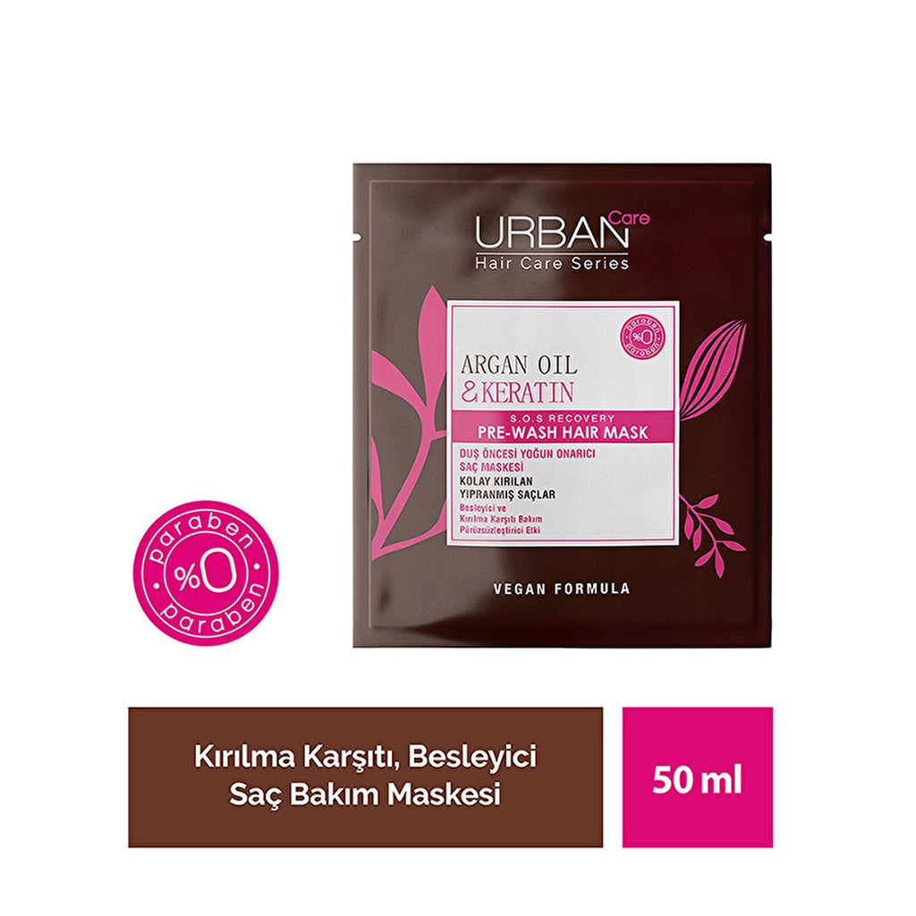 Urban Care Argan Oil &amp; Keratin Pre-Shower Hair Care Mask 50 ml