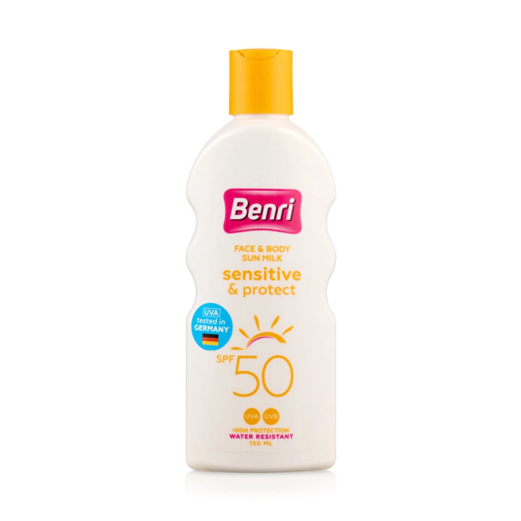 Benri Sensitive &amp; Protection Sun Milk 50SPF 150 ml